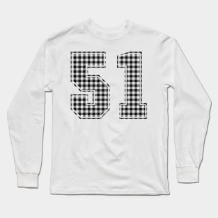 Plaid Number - 51 - Dark Long Sleeve T-Shirt